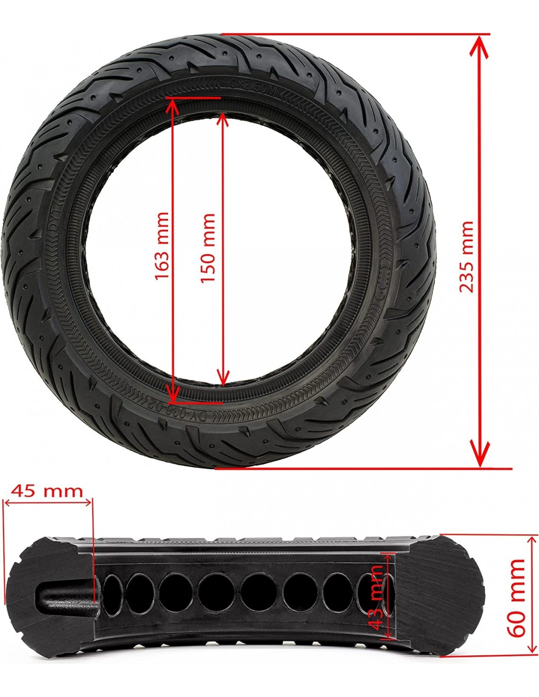 10x2.125 pneu plein pour Scooter électrique Balanc – Grandado