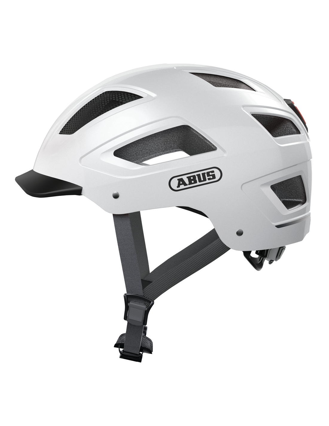 Casque ABUS Hyban 2.0 Blanc avec LED Arrière