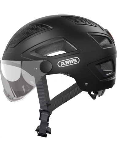 Casque ABUS Hyban 2.0 ACE Noir avec LED Arrière et Visière