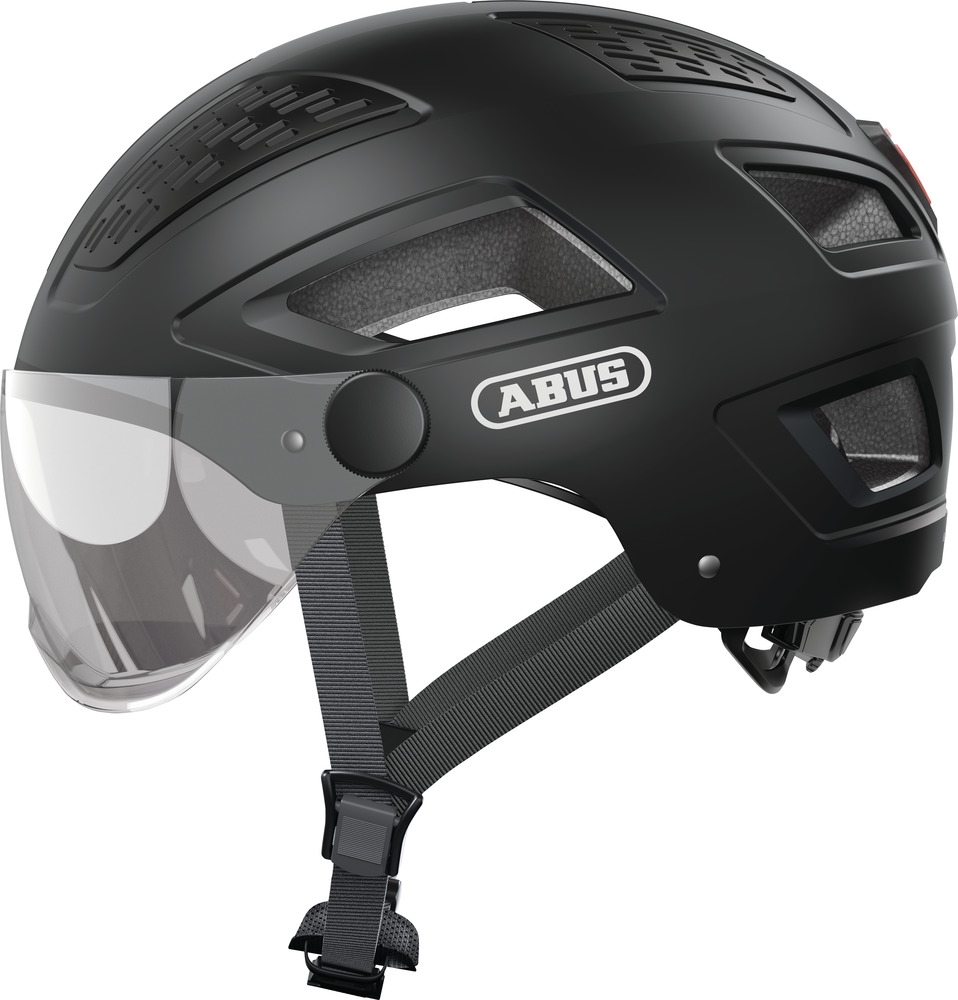 Casque ABUS Hyban 2.0 ACE Noir avec LED Arrière et Visière